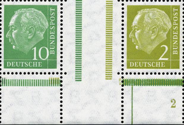 Bund ZDR WZ 14 ** Unterrand + FN 2, ungefaltet