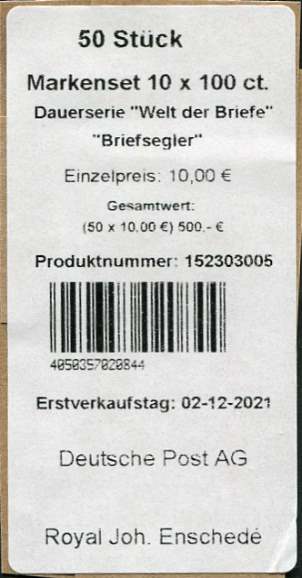 FB 115aIII Verpackungslabel, Druck Enschedé