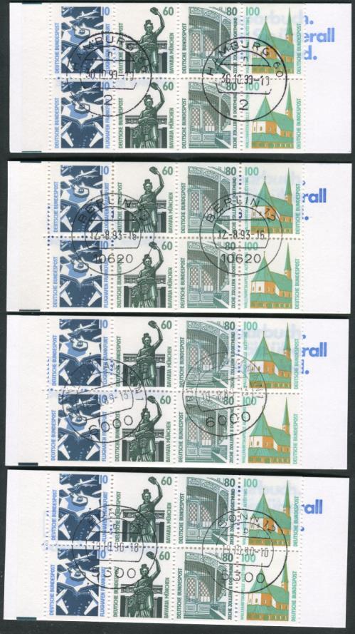 MH 26a Tagesstempel Bonn, Frankfurt, Berlin, A 50mm, 