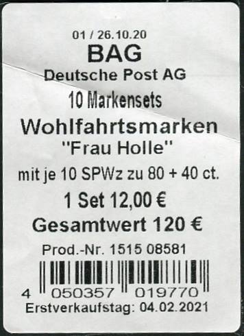 MH 121 Verpackungslabel BAG