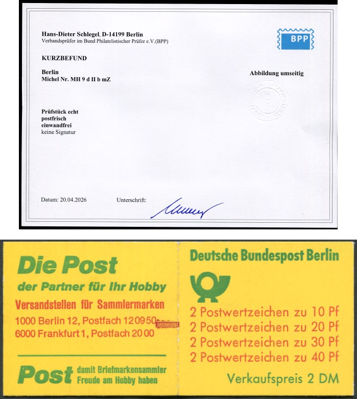 MH 9dIIb ** m. ZB,  Kurzbefund Schlegel