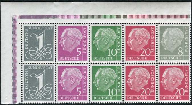 H-Blatt 8x ** RLV III, ER oben links aus MHB