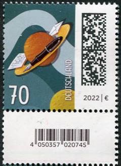0,70€, Mi.Nr.3670 I **, SZ1 mit 3 stelliger Nr. gerade, EAN Code