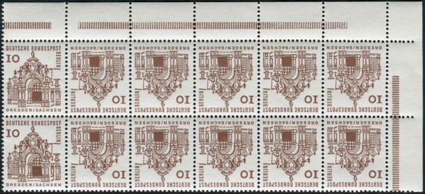 H-Blatt 12b, RLV V **, Eck-Rand oben rechts, K4 OR dgz