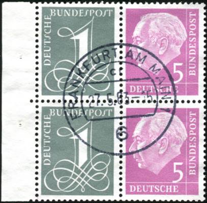 Bund ZDR W17 YII gestempelt 4er Block