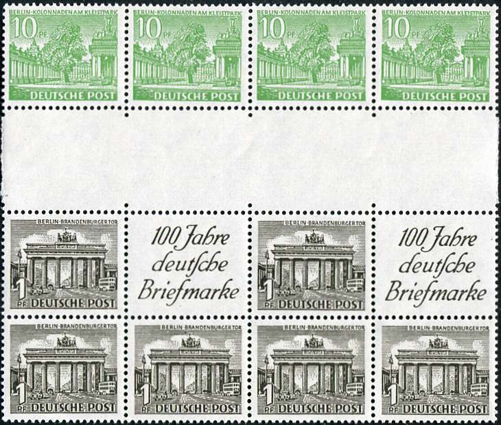 Berlin ZDR W4 ** Bogenteil mit SZ2b