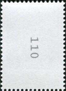 0,50€, Mi.Nr.3535 ** 200/500er Rolle, Einzelmarke mit 3stelliger gerader Nr. Typ 2