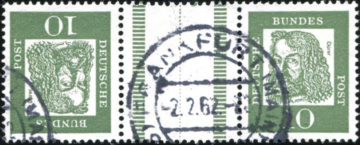 Bund ZDR KZ 1.1 gestempelt,  Strl durchgehend