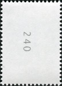 0,10€, Mi.Nr.3314 ** 500er Rolle, Nr Typ 2 Einzelmarke mit 3 stelliger gerader Nr.