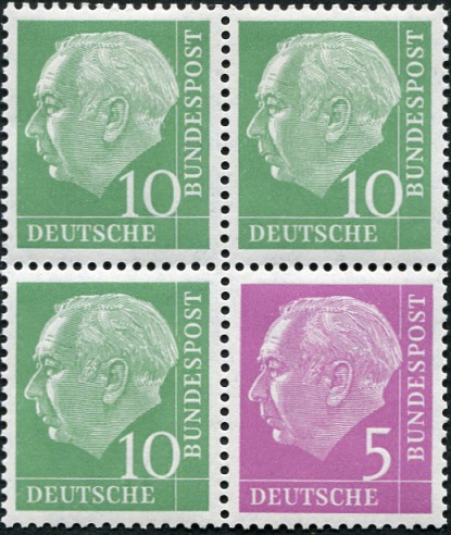 Bund ZDR W7 ** 4er Block