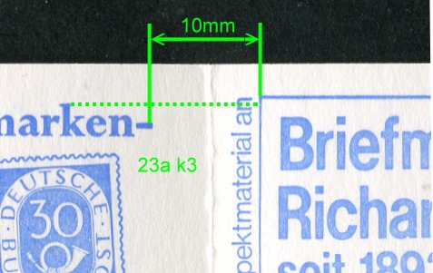 MH 23a k3/b ** mit Zählbalken + PLF VI