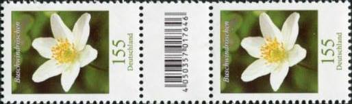 1,55€, Mi.Nr.3472 **  500er Rolle SZ2 mit 1 stelliger Nr. ungerade, EAN Code A