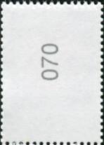 0.80€, Mi.Nr.3469II ** 500er Rolle, Marke mit Nr. Type 3, 3stellig gerade