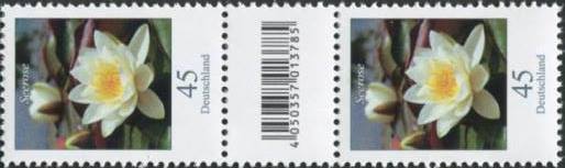 0,45€, Mi.Nr.3303 **  200er Rolle SZ2 mit 1 stelliger Nr. ungerade, EAN Code A