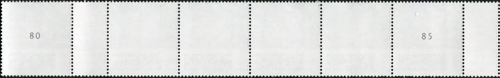 0,05€, Mi.Nr.3644 I **  200er Rolle 6er Streifen 2x EAN Code, 2-2stellig Nr