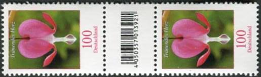 1,00€, Mi.Nr.2547 **  200er Rolle SZ2 mit 1 stelliger Nr. ungerade, EAN Code A