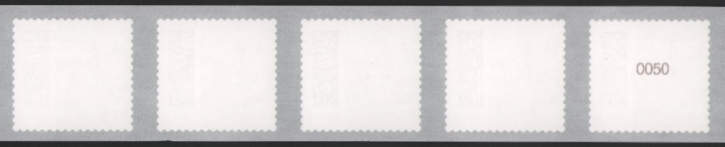 0,33€, Mi.Nr.3741 **, 5er Streifen mit 2stelliger Nr. gerade, 5000er Rolle