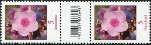 0,05€, Mi.Nr.3296 **  200er Rolle SZ2 mit 1 stelliger Nr. ungerade, EAN Code A