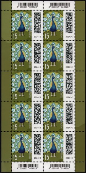 15Cent Welt der Briefe 10er Bogen, Bundesdruckerei ( BDB )