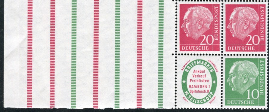 Bund ZDR RL 1+2 ** ungefaltet
