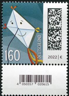 1,60€, Mi.Nr.3647 I **, SZ1 mit 1 stelliger Nr. ungerade, EAN Code