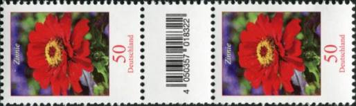 0,50€, Mi.Nr.3535 **  200er Rolle SZ2 mit EAN Code B, 1 stelliger ungerader Nr. Typ 2