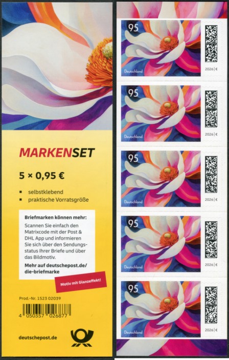 FB 158 ** links mit DMC Code, Produkt Nr. 1523 02039,  Druck Bundesdruckerei