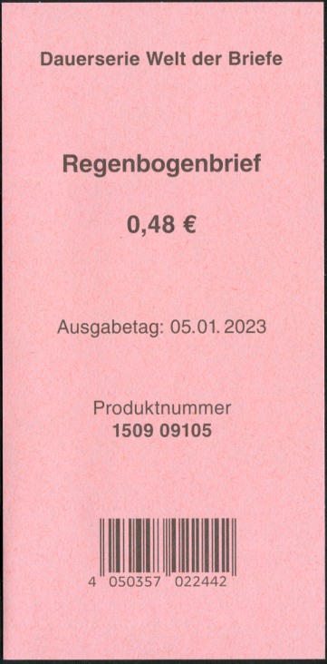 48Cent Welt der Briefe Zwischenblatt, Bundesdruckerei ( BDB )