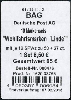 MH 093 Verpackungslabel BAG