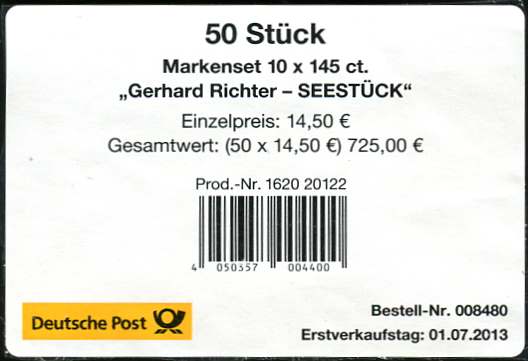 FB032 Verpackungslabel 2, Produkt Nr. beginnt links vom Barcode