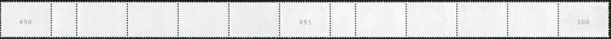 0,05€, Mi.Nr.3296 **  500er Rolle RA 11er Streifen, 2x EAN Code B; Nr Type 2