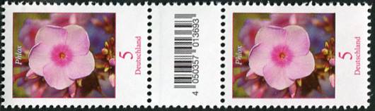 0,05€, Mi.Nr.3296 **  200er Rolle, EAN Code B, Nr. Type 2, SZ2 mit 3 stelliger Nr. gerade