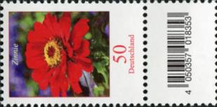 0,50€, Mi.Nr.3535 **  500er Rolle, EAN Code B, Nr. Type 2, SZ1 mit 2 stelliger Nr. gerade